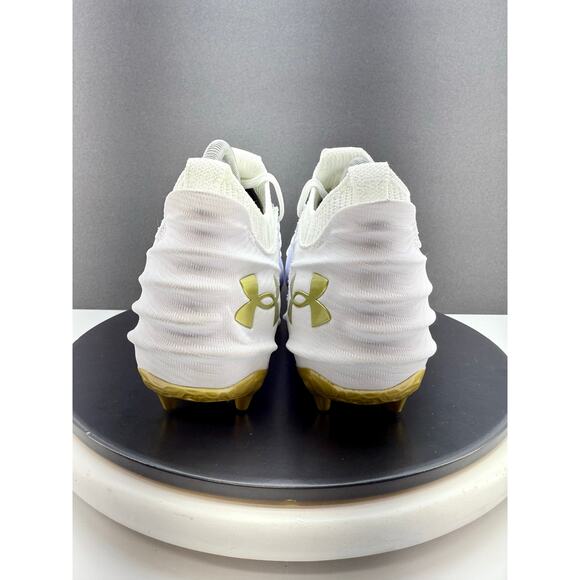 Under Armour Blur Smoke 2.0 MC Suede Mens Size 14 White Gold‎ Football Cleats main image 7